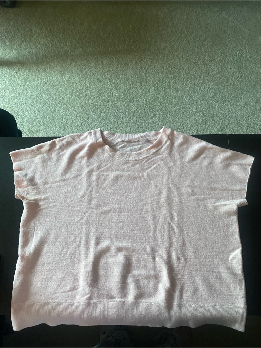 Old Navy Pale Pink Short-Sleeve Knit Sweater